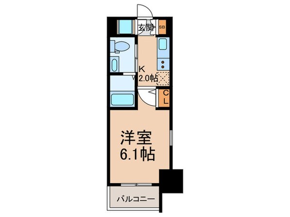 エスリード福島ＷＥＳＴ(1403)の物件間取画像